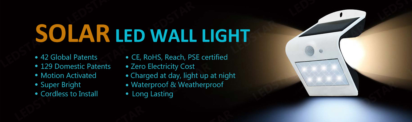 1.5W Smart Solar Light & Sensor LED Flood Light Wall light Balcony Alley Wall 