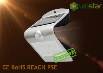 Solar LED Wall Light-1.5W Silver