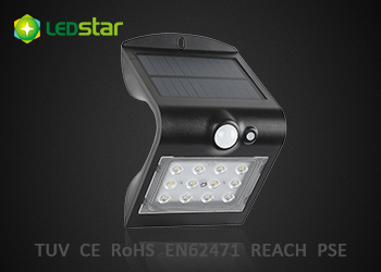 Solar LED Wall Light-1.5WPlus Butterfly-Black